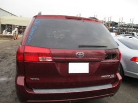 2005 TOYOTA SIENNA XLE BURGUNDY 3.3L AT 4WD Z16538